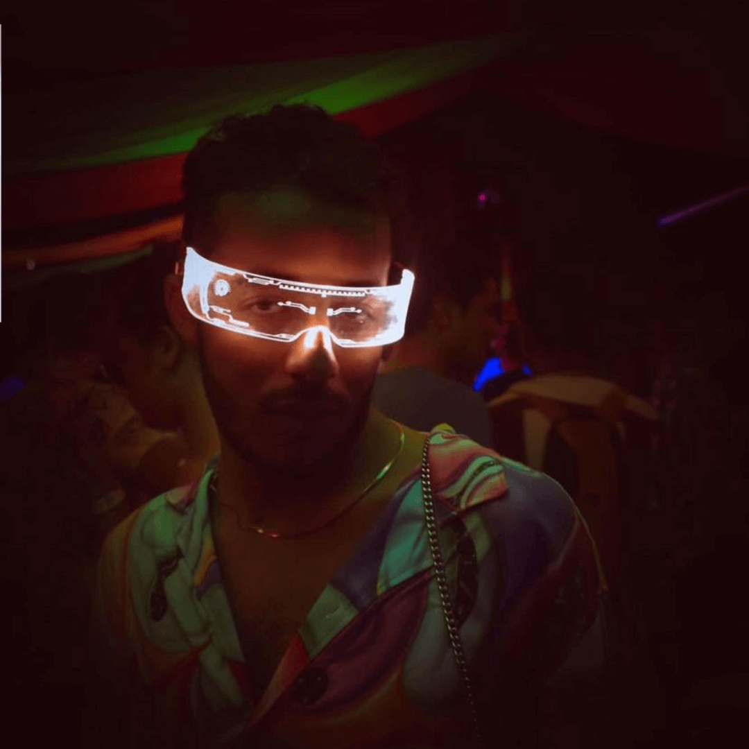 2x Gafas LED para fiestas-gafas LED para festivales-gafas geniales